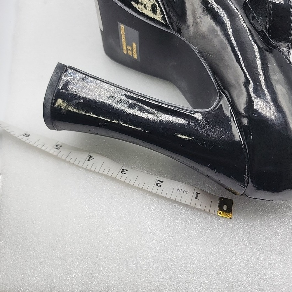 ELLIE Black Patent Leather High Heel Platform Mary Janes Womens SZ 8 - Picture 12 of 13